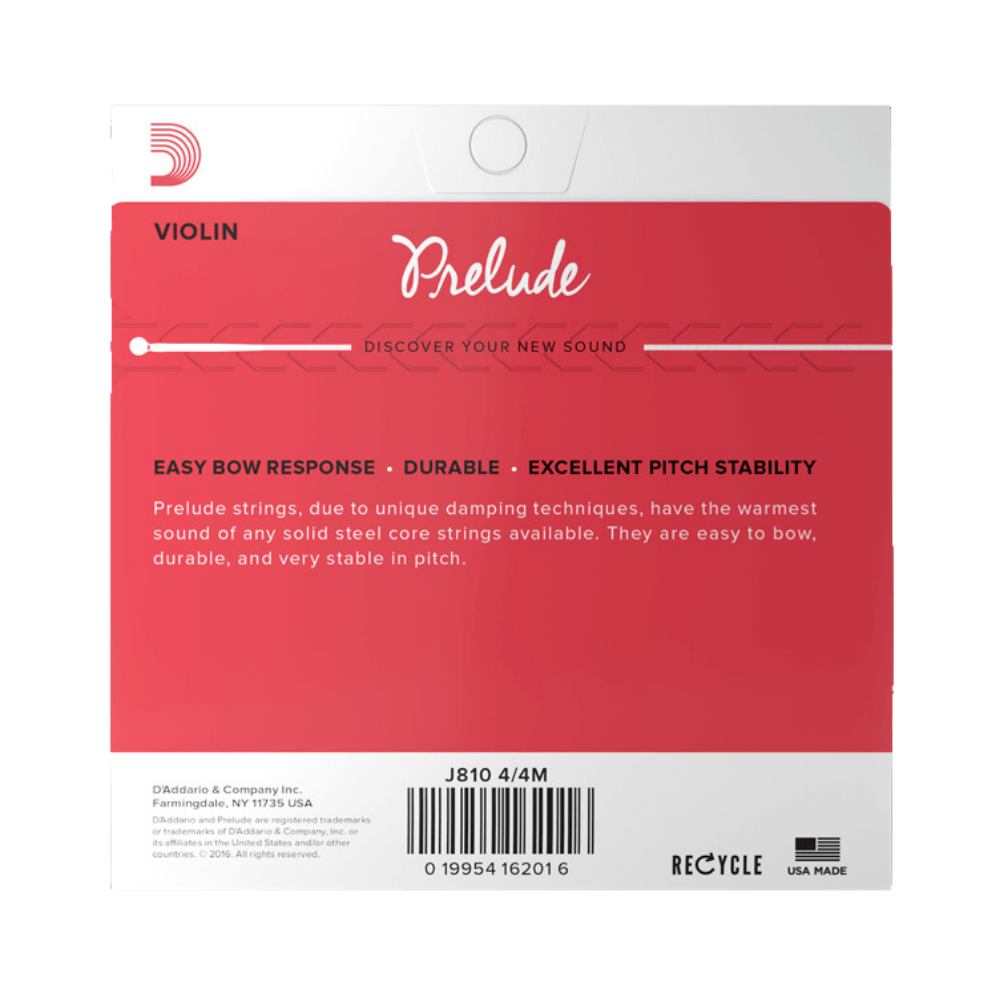 Cuerdas Violín 4/4 Prelude J810 4/4M D’Addario
