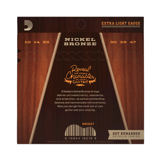 Cuerdas para Guitarra Acústica NB 10-47 D'Addario