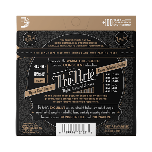 Cuerdas para Guitarra Clásica Tensión Alta Pro Arté D'Addario