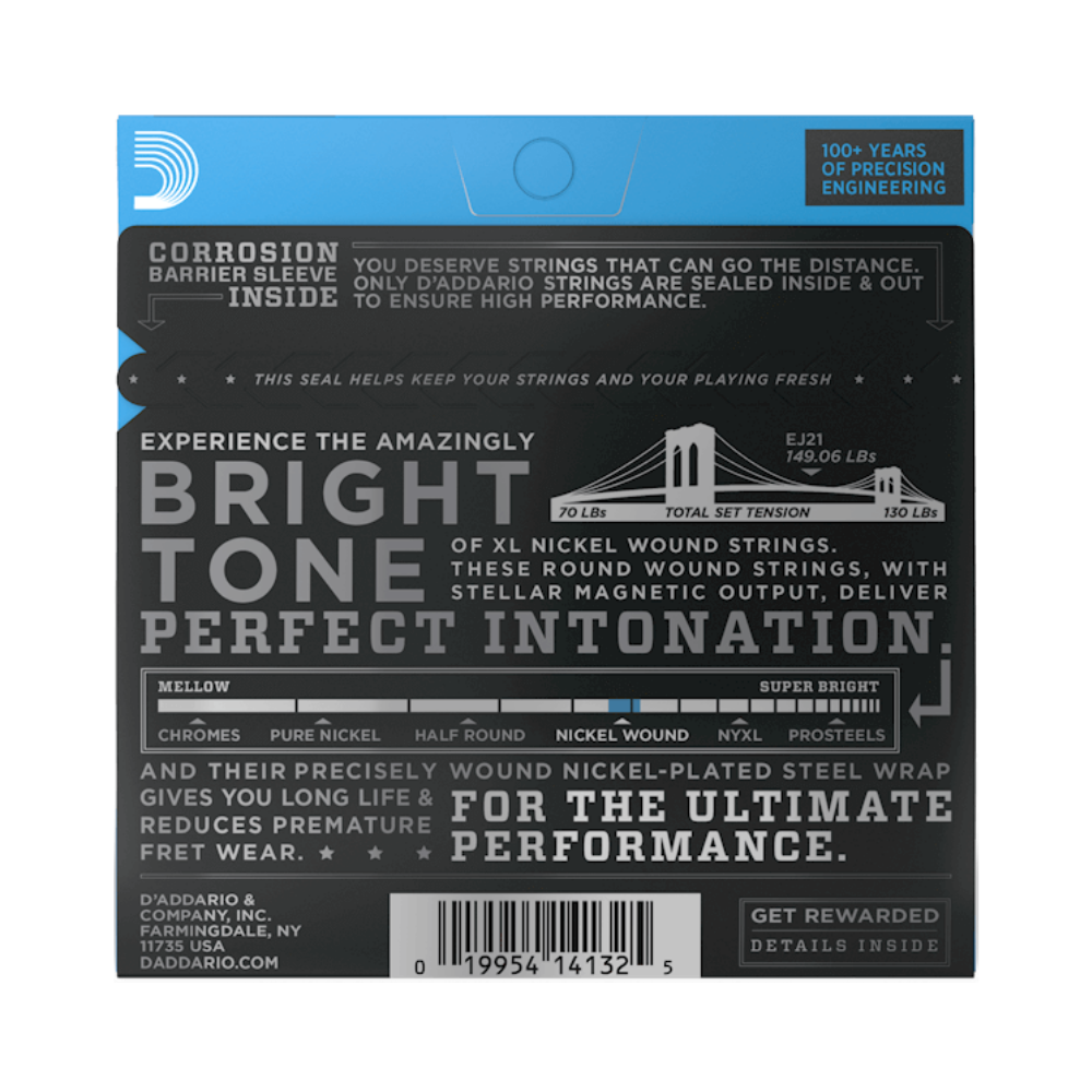Cuerdas para Guitarra Eléctrica 12-52 D'Addario