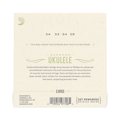 Cuerdas para Ukelele Soprano D'Addario