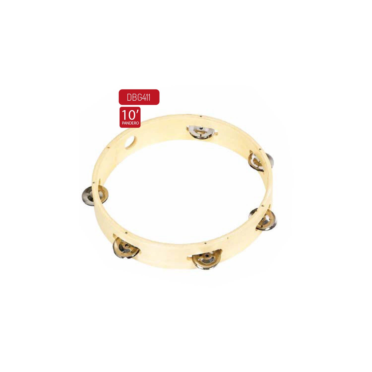 Pandero 10″ madera DBG411