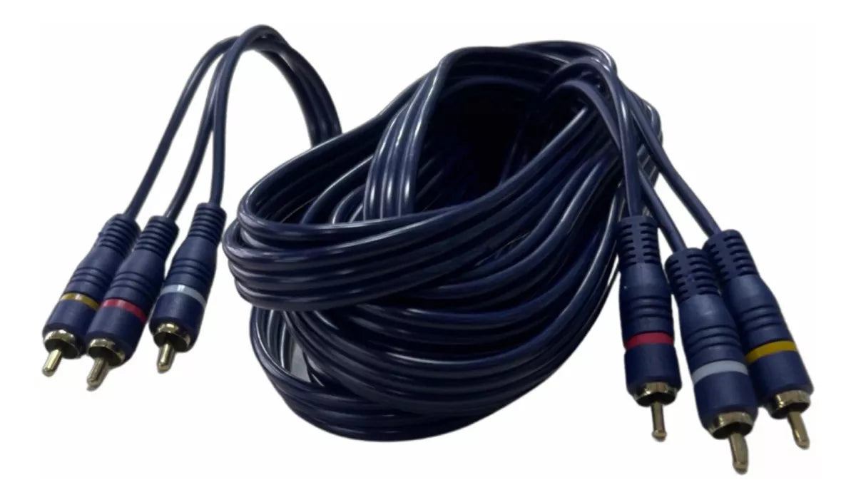Cable 3 RCA macho a 3 RCA macho 5 m A/V