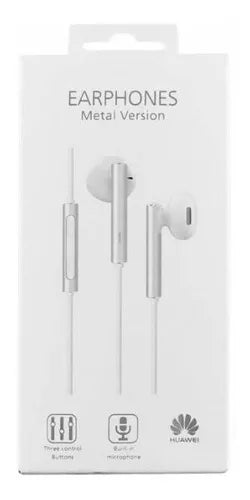 Audífonos blanco metal Huawei Am116 manos libres - color blancp
