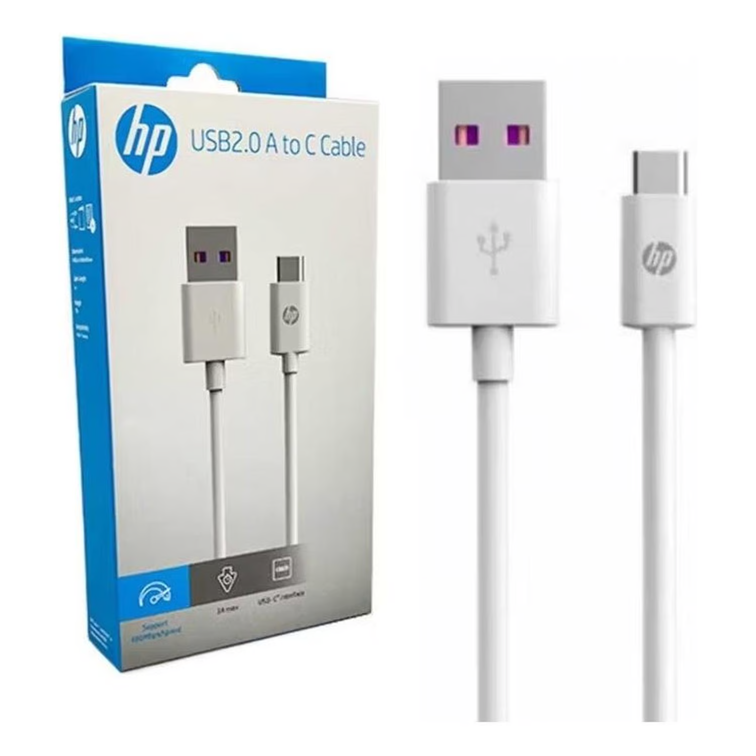 Cable USB 2.0 a USB C 1m Blanco HP