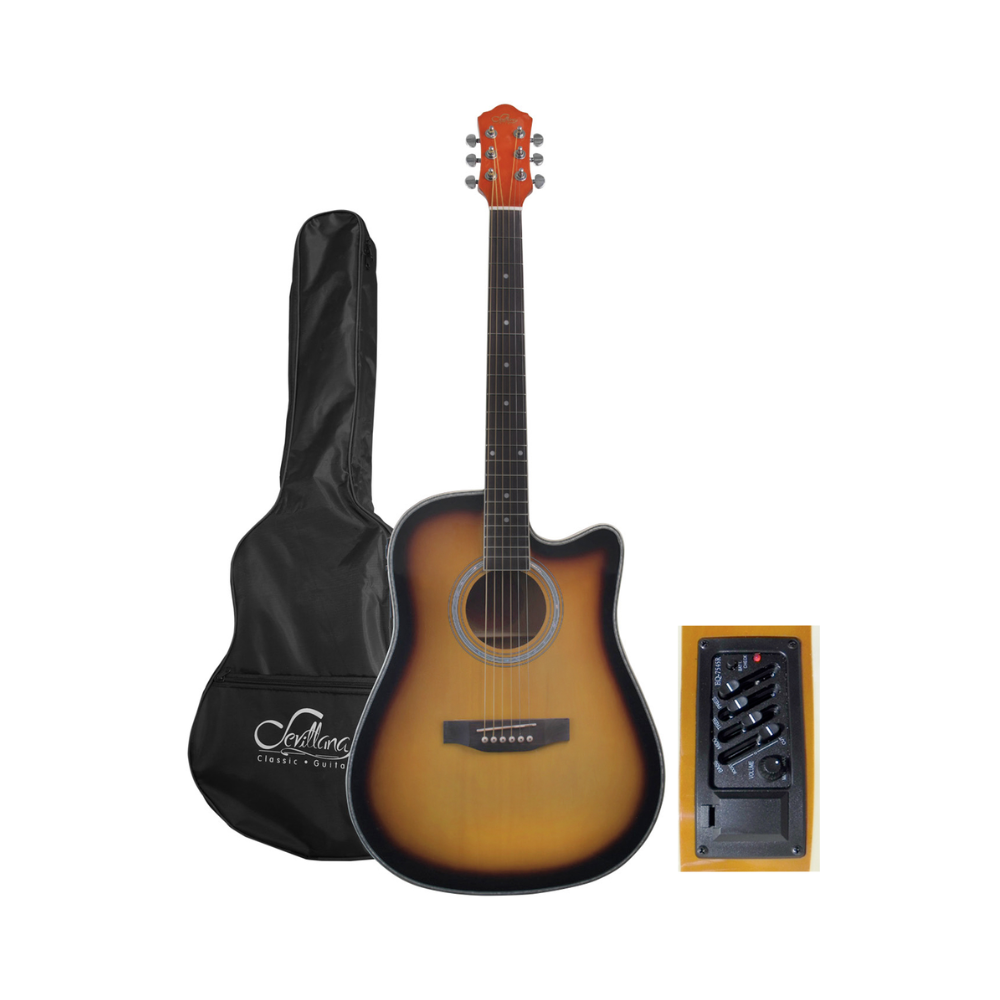 Guitarra Electroacústica 41" Sunburst Sevillana