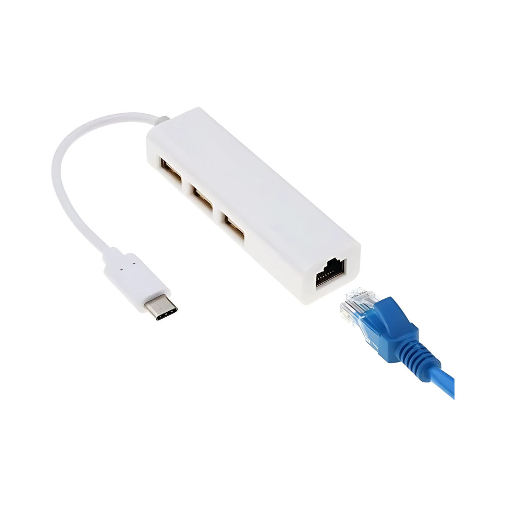 Hub Tipo C a RJ45 + 3 Puertos USB 2.0 Birlink