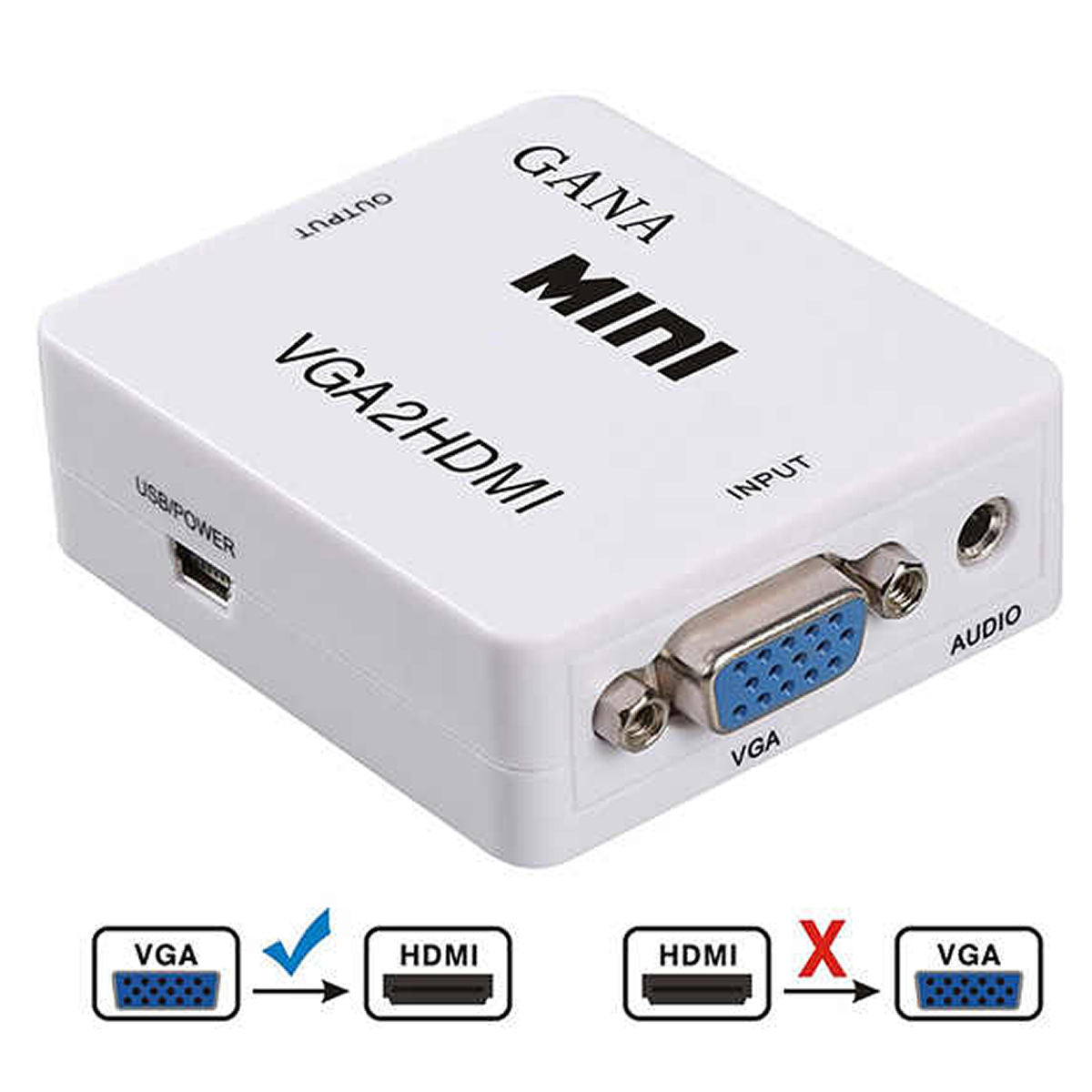 Conversor VGA a HDMI con sonido Macro