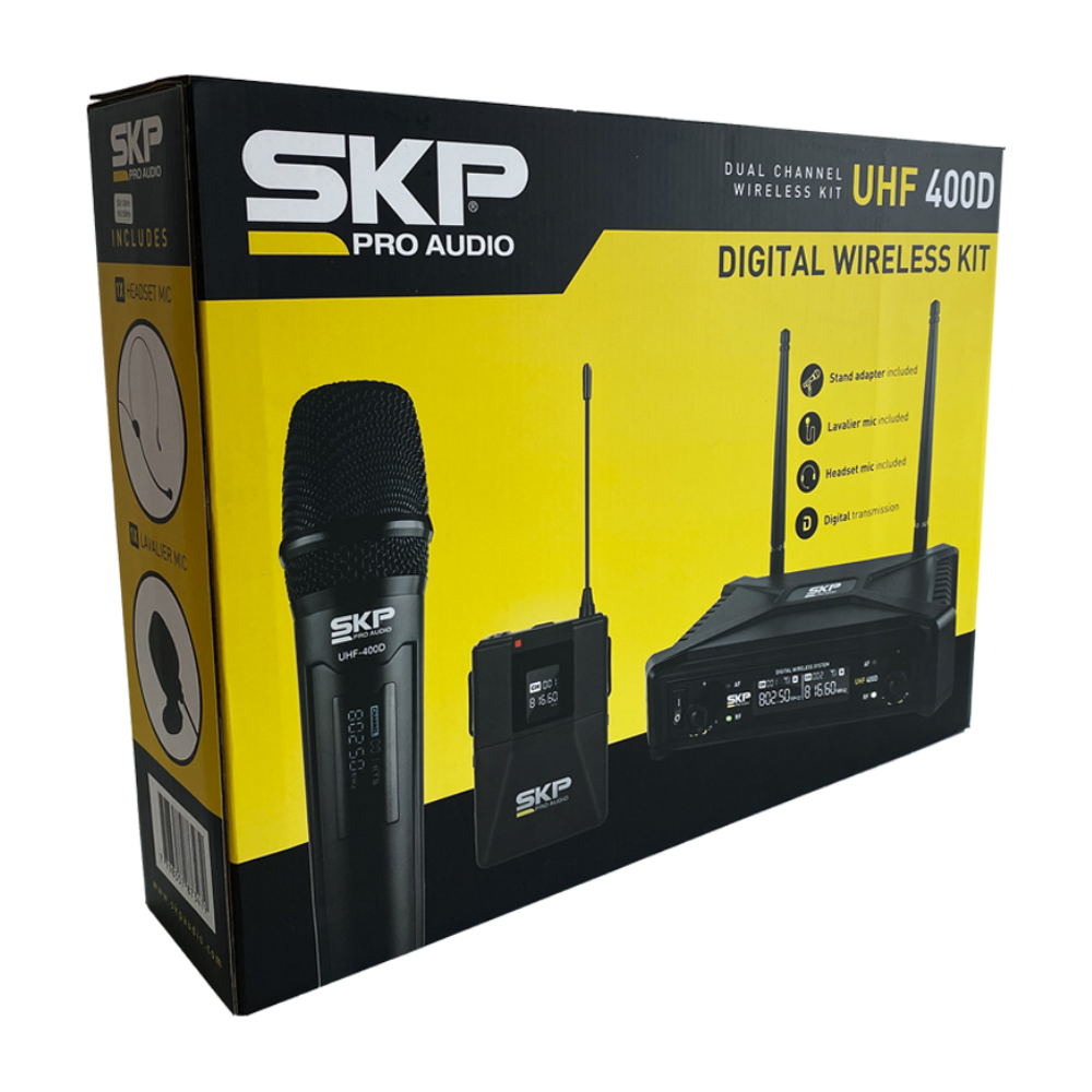 Kit Micrófono Inalámbrico UHF 400D SKP