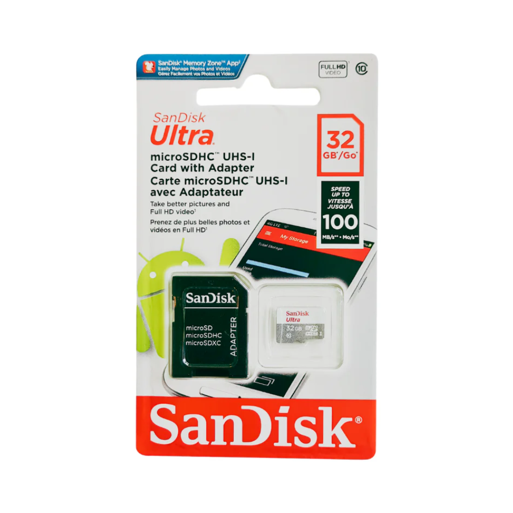 Memoria microSDHC (100MB/s) UHS-1 U1 32GB SanDisk Ultra