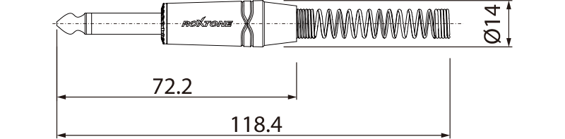 Conector mono 6.3 mm Roxtone