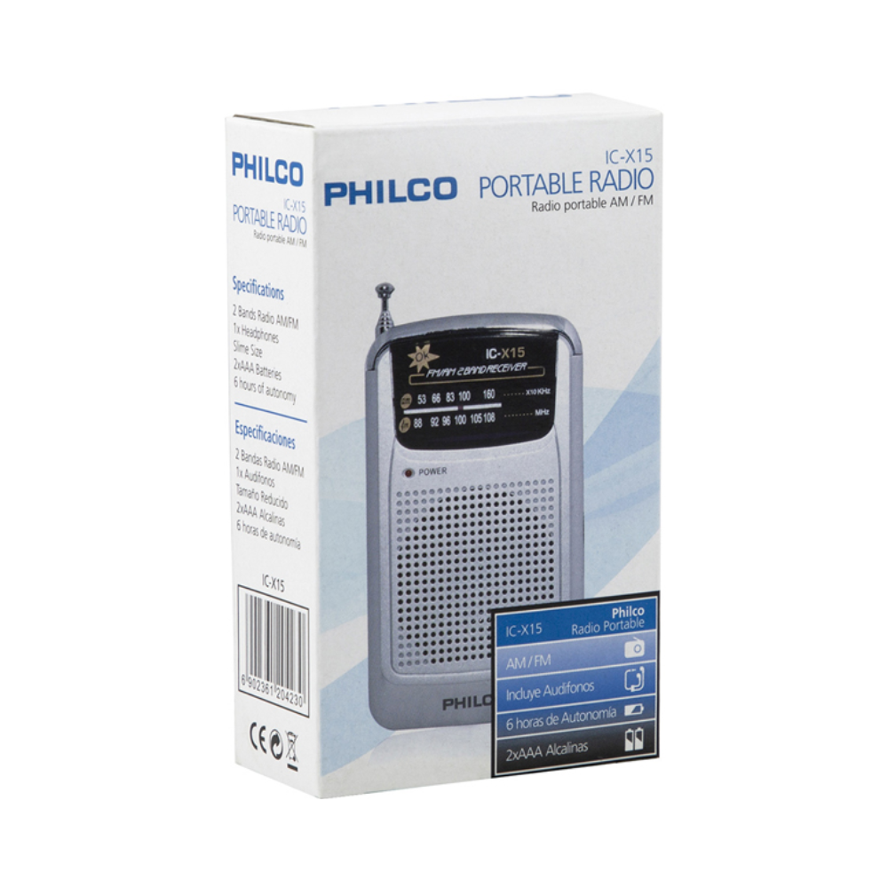 Radio Portátil C/Audífono ICX-15 Philco