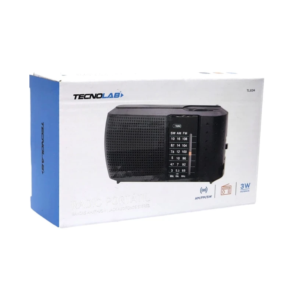 Radio Portátil de Bolsillo AM/FM/SW Tecnolab
