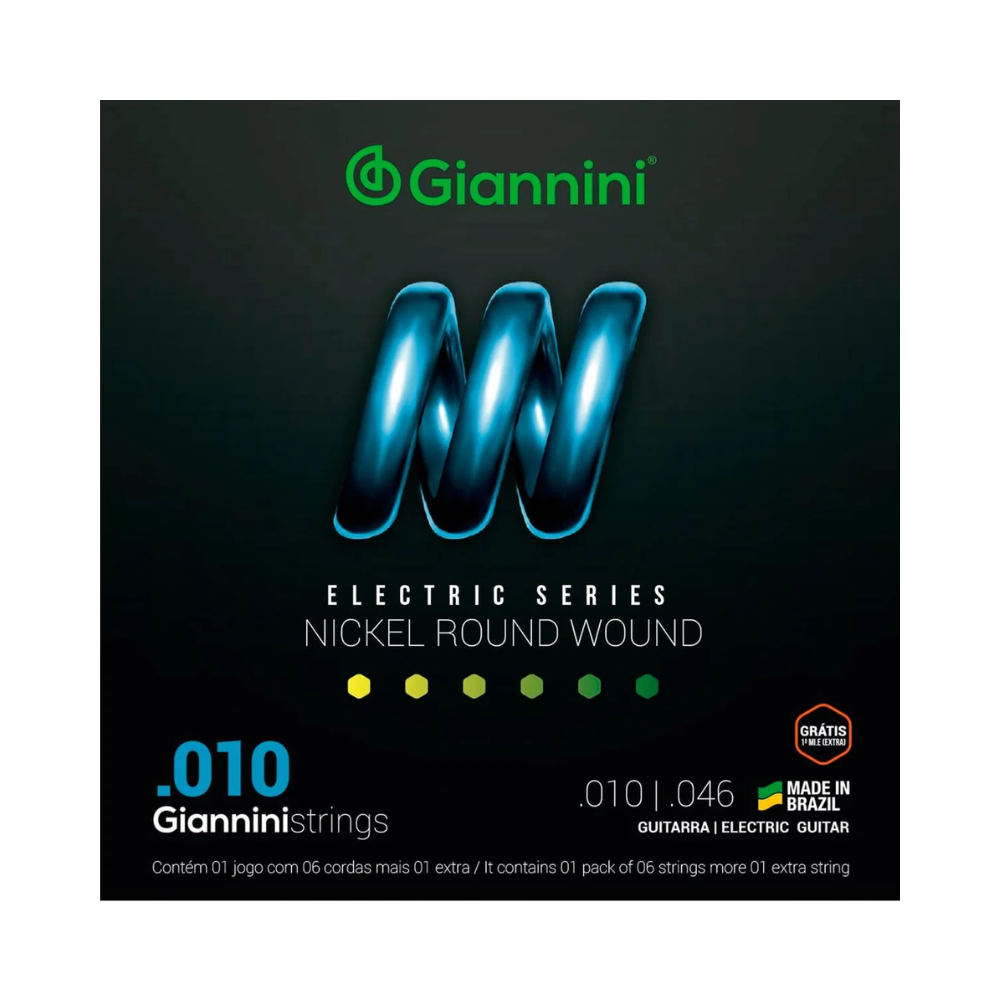 Set de Cuerdas Guitarra Eléctrica 10-46 Giannini