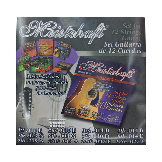 Set de Cuerdas para Guitarra de 12 Cuerdas Meistehaft