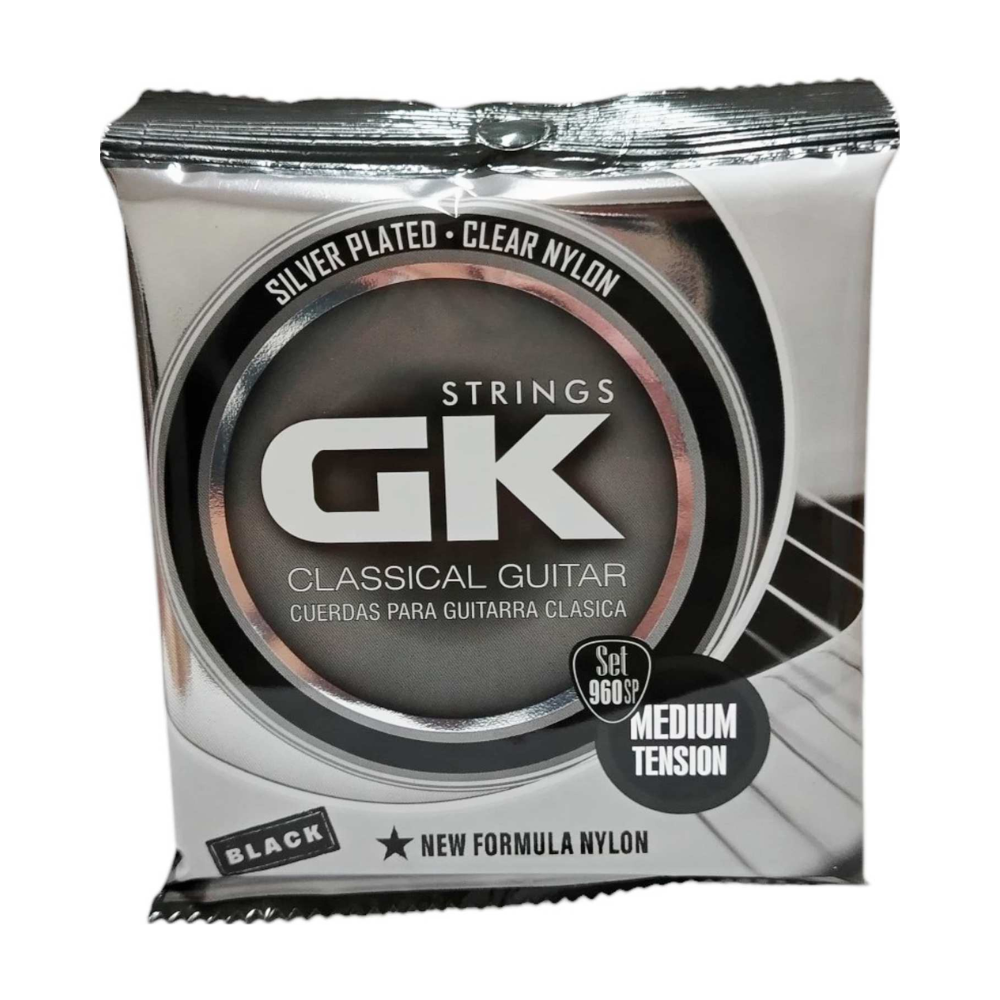 Set de cuerdas de guitarra clasica GK 1,2,3 Negra