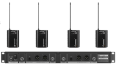 Sistema inalámbrico de cuatro transmisores bodypack EZ MI4 Relacart