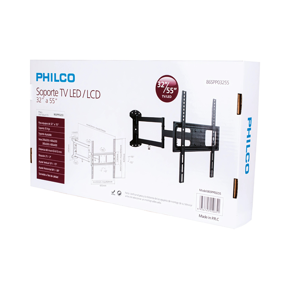 Soporte LED/LCD 32" a 55" Articulado Philco