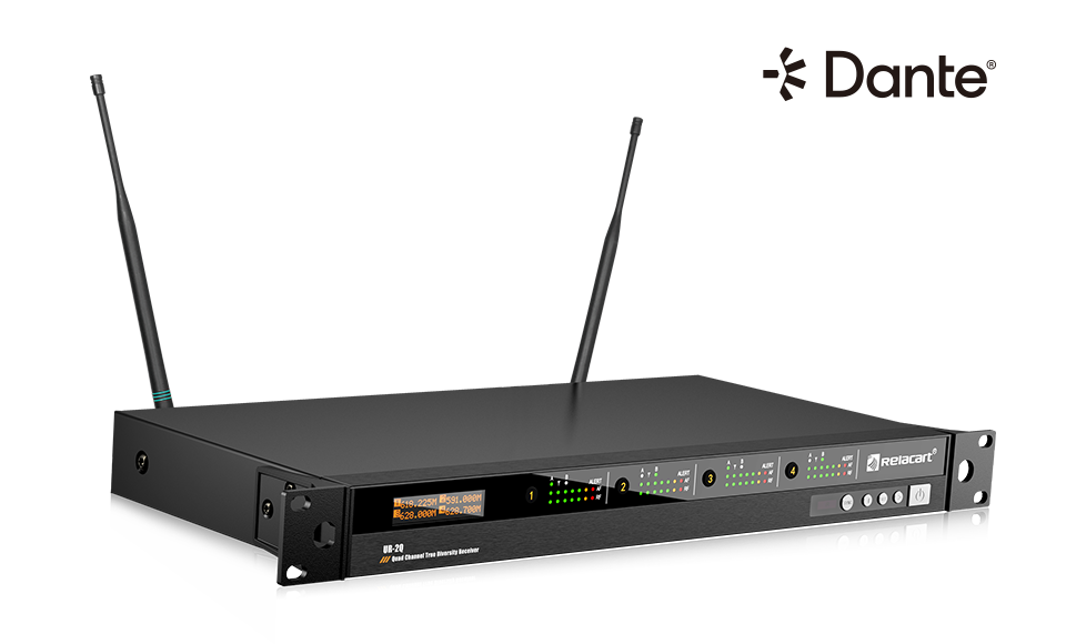 Receptor sistema inalámbrico 4 canales Dante UR-2Q Relacart