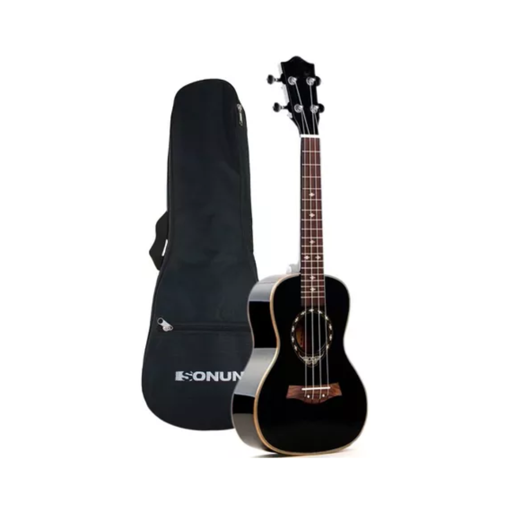 Ukelele Soprano 21” Black Kauai