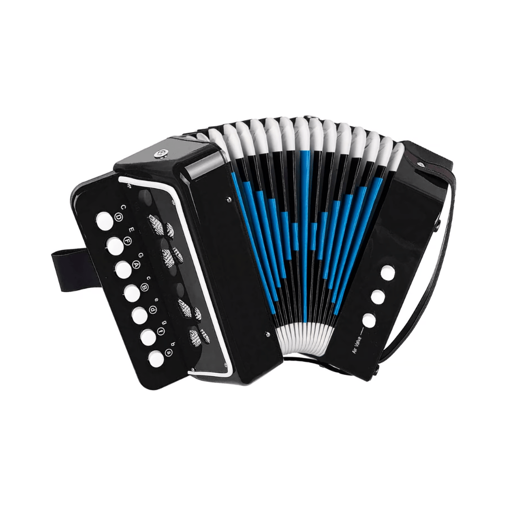 Acordeón para Niño 7 Teclas 2 Bajos Negro Nutech - Espacio música