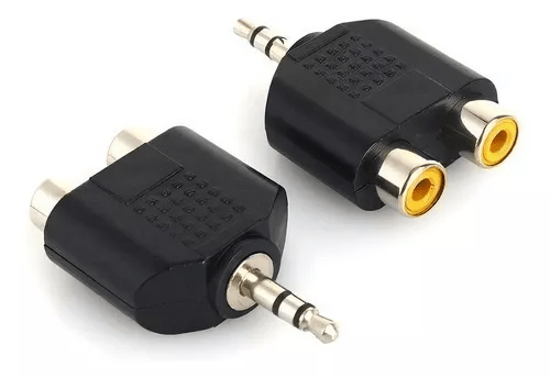 Adaptador 2 RCA hembra a 1 plug 3,5 macho - Espacio música
