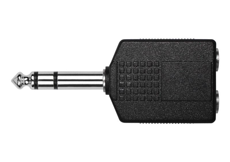 Adaptador 6,3 Stereo a 2 6,3 Stereo Hembra Kirlin - Espacio música