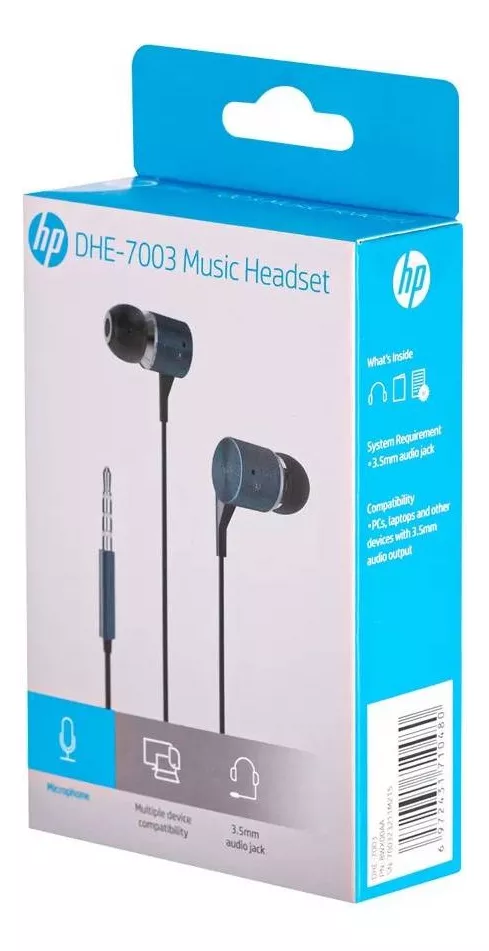 Audífonos In Ear auriculares manos libres negro HP