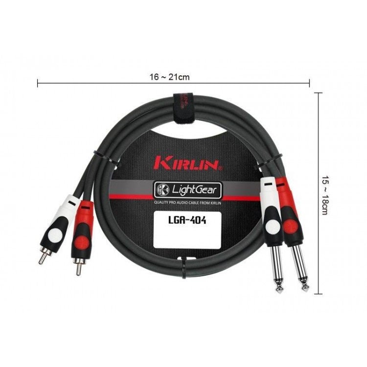 Cable 2 6,3 Mono A 2 RCA 3 m Kirlin - Espacio música