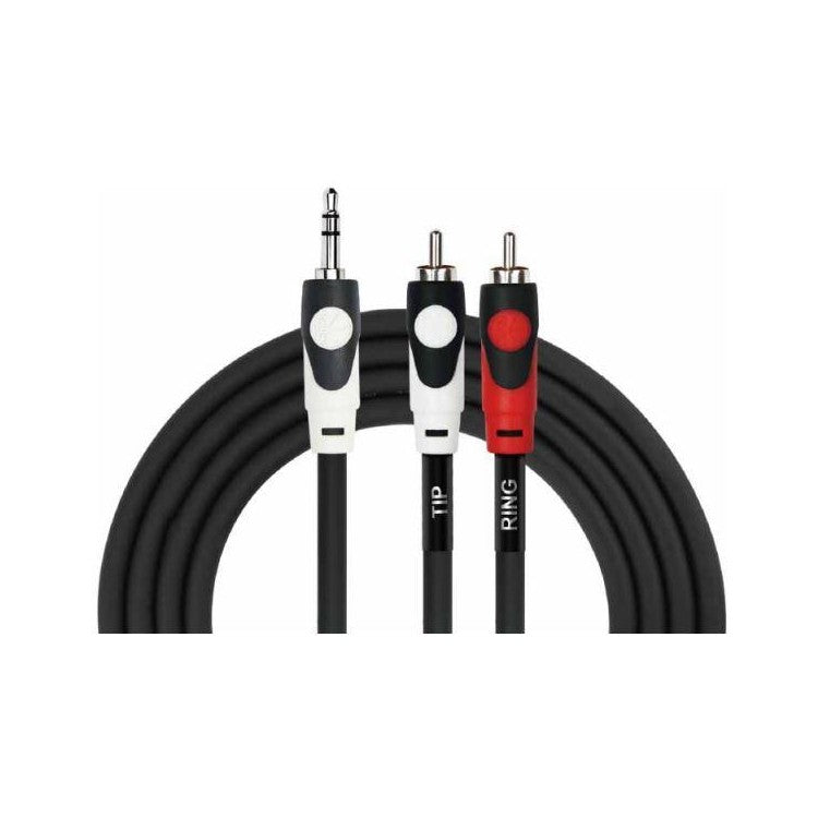 Cable 3,5 stereo a 2 plug RCA 2 metros Kirlin