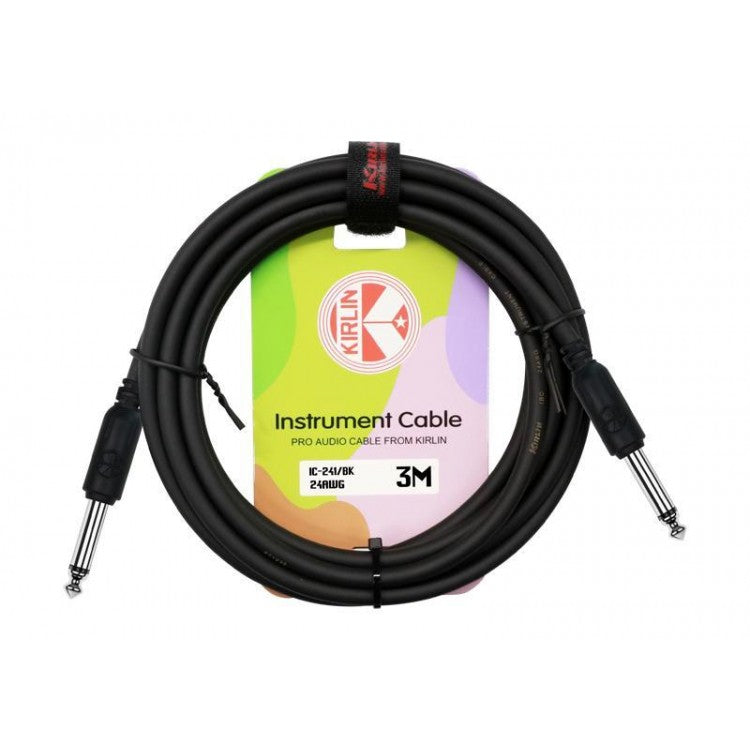 Cable para Instrumento 6,3 a 6,3 3m Negro Kirlin