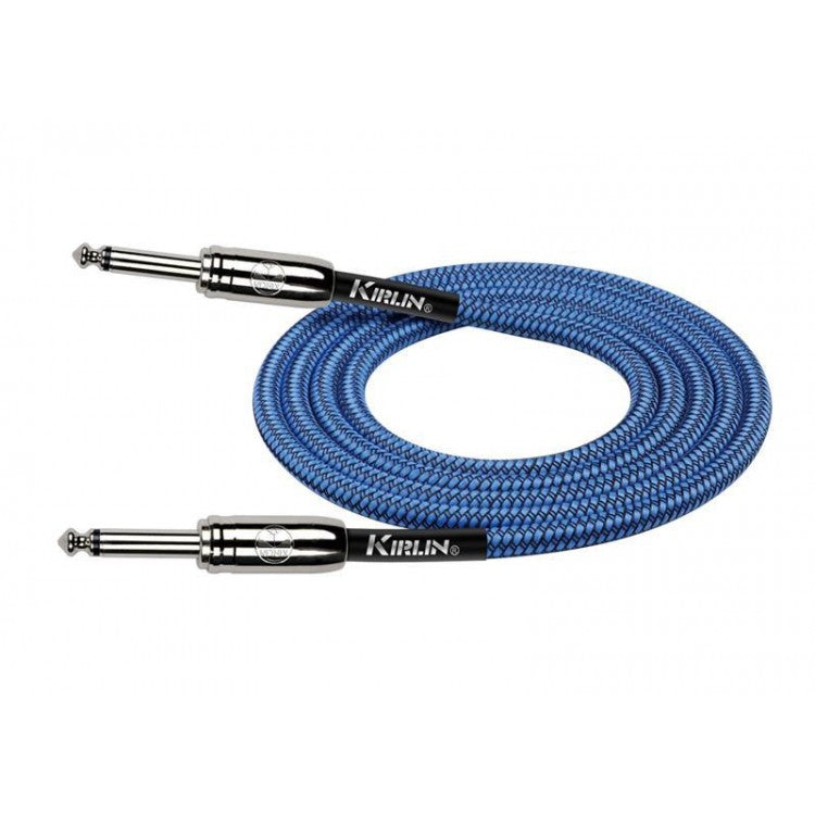 Cable instrumento 6,3 mono tela azul 6 m Kirlin