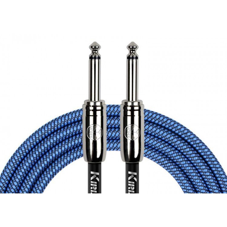 Cable instrumento 6,3 mono tela azul 6 m Kirlin