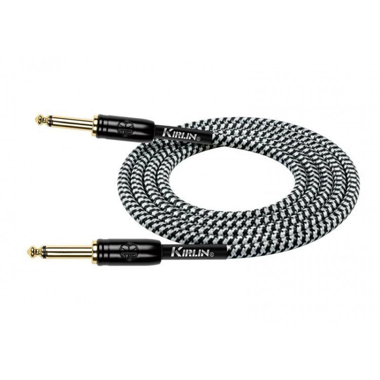 Cable instrumento 6,3 mono tela gris 6 m Premium Kirlin