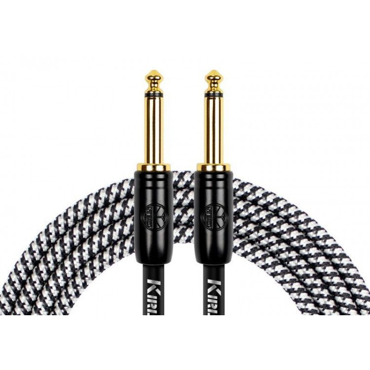 Cable instrumento 6,3 mono tela gris 6 m Premium Kirlin