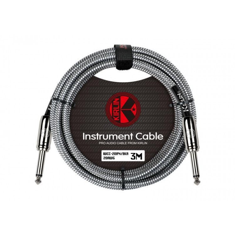 Cable instrumento 6,3 mono tela gris plata 3 m Kirlin