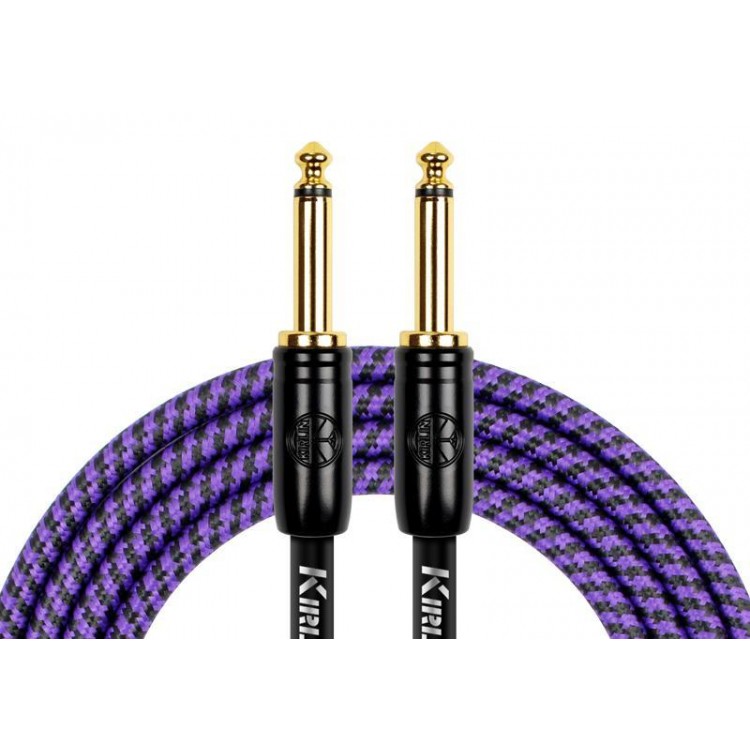 Cable instrumento 6,3 mono tela púrpura 3 m Premium Kirlin