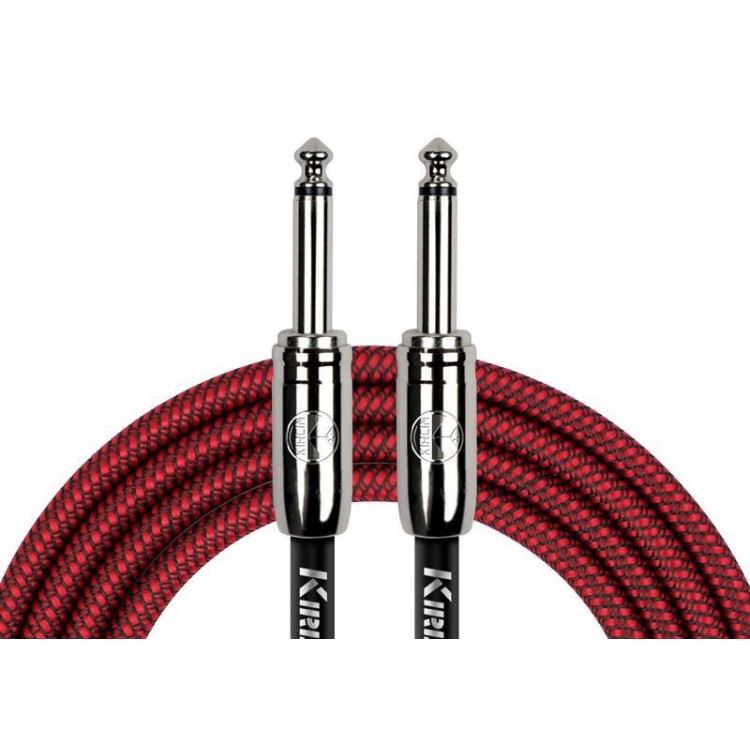 Cable instrumento 6,3 mono tela rojo 6 m Kirlin