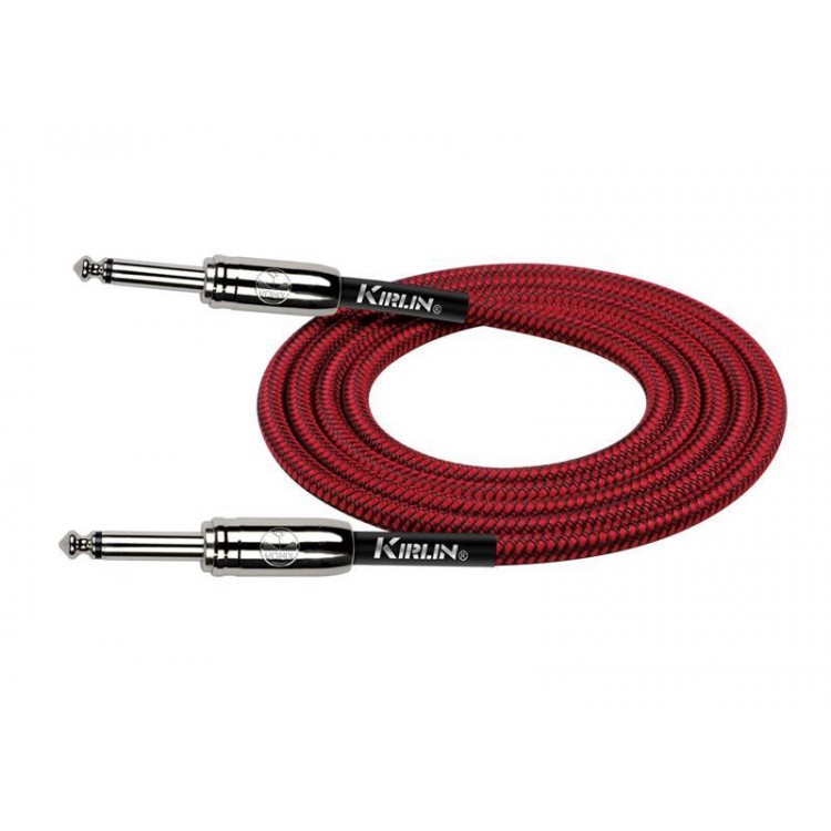 Cable instrumento 6,3 mono tela rojo 6 m Kirlin