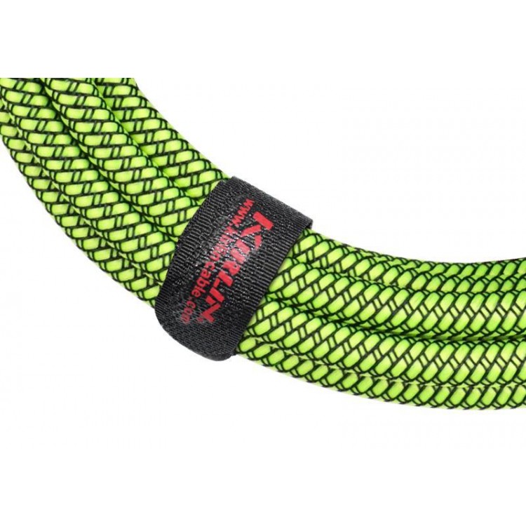 Cable instrumento 6,3 mono tela verde 3 m Kirlin