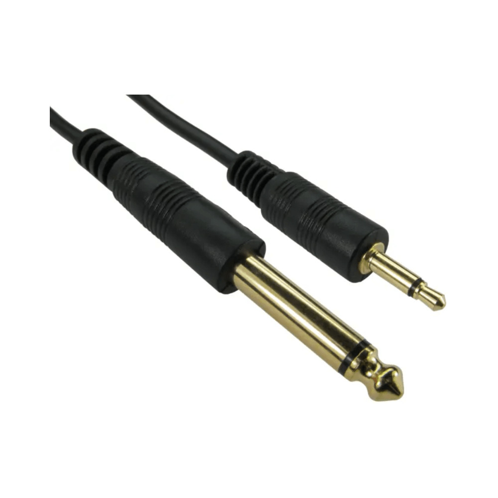 Cable audio plug 3,5 mono a plug 6,3 mono 1,8m - Espacio música