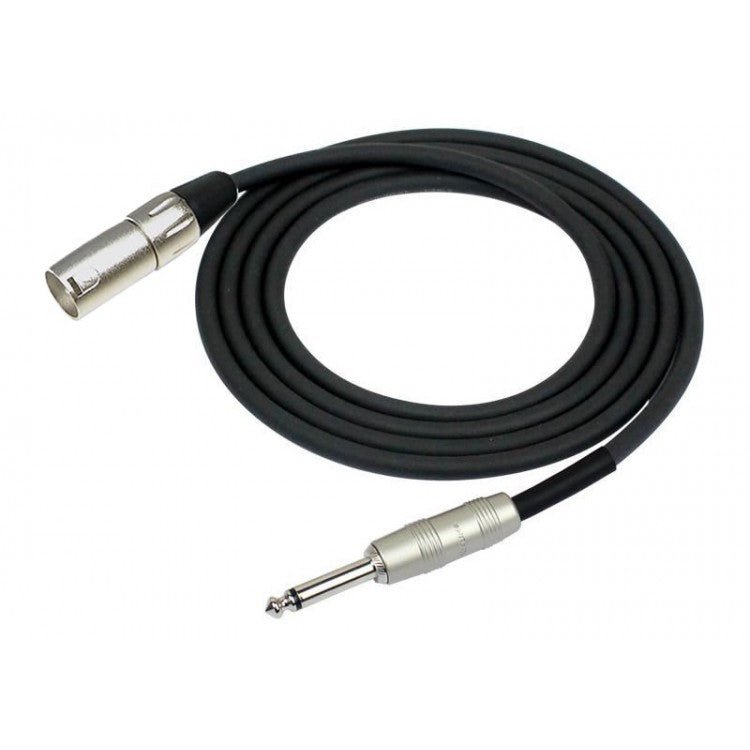 Cable de audio XLR macho a plug mono 10m Kirlin - Espacio música