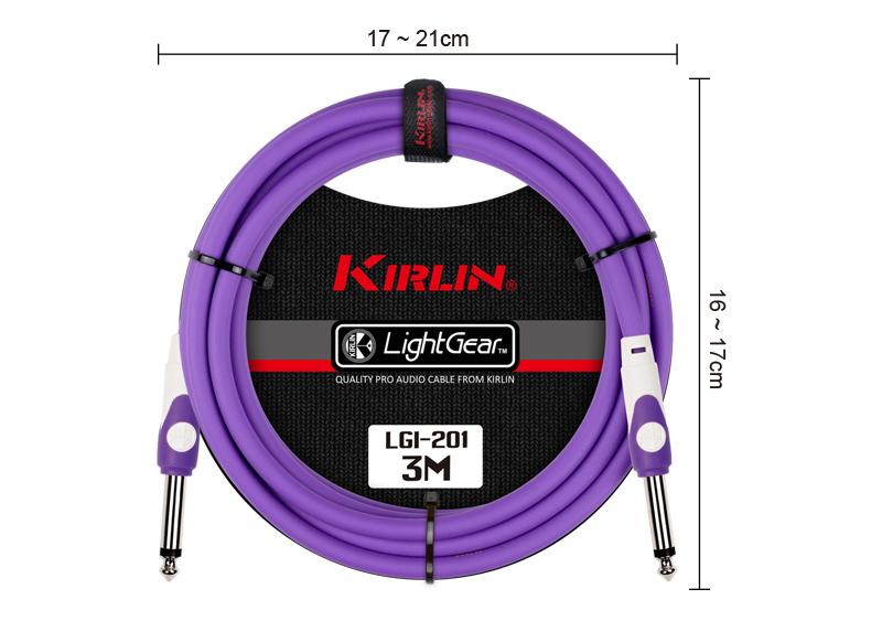 Cable instrumento 6,3 mono 3 m Púrpura Kirlin - Espacio música