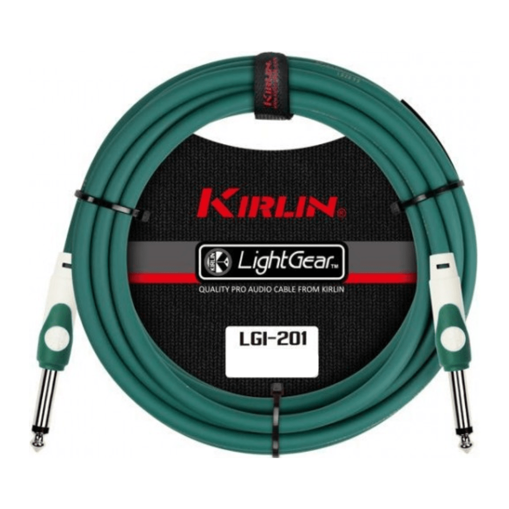 Cable instrumento 6,3 mono 6 m verde Kirlin - Espacio música