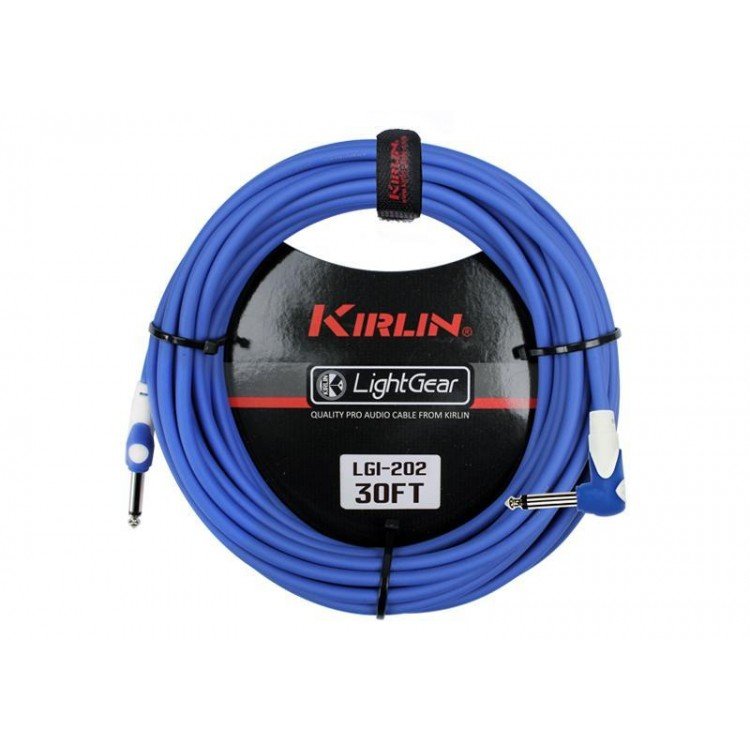 Cable instrumento 6,3 mono en L 3 m azul Kirlin - Espacio música