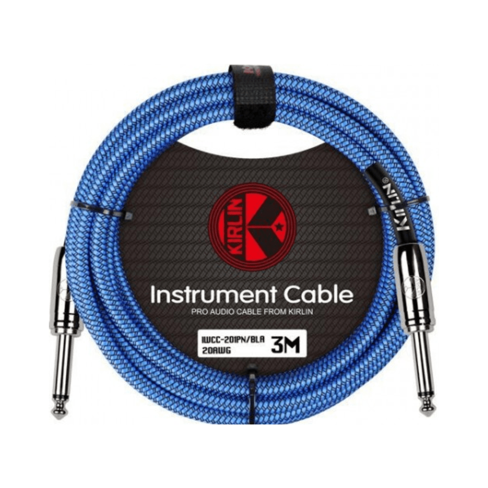 Cable instrumento 6,3 mono tela azul 3 m Kirlin - Espacio música