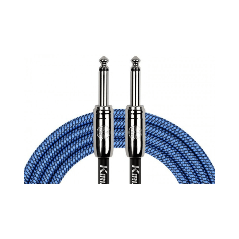 Cable instrumento 6,3 mono tela azul 3 m Kirlin - Espacio música