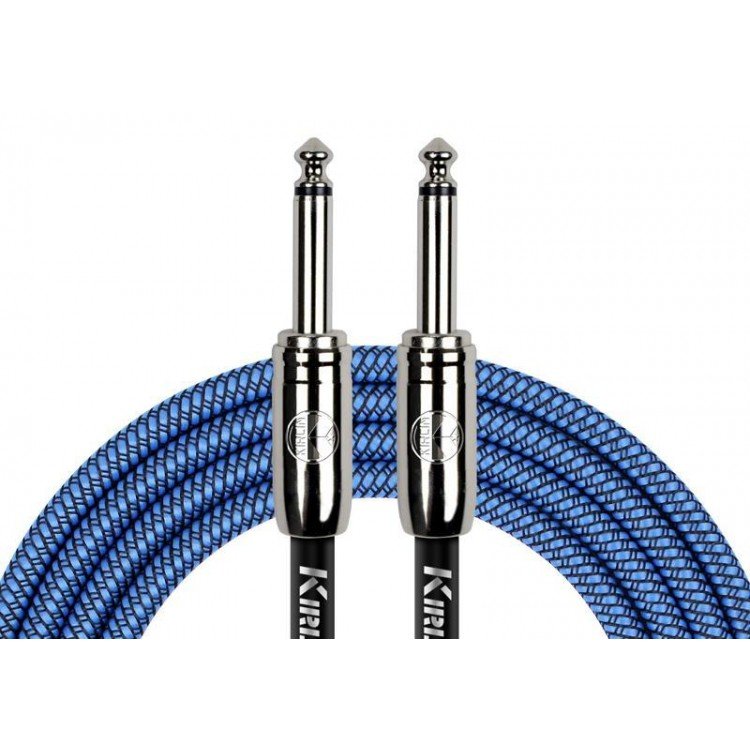 Cable instrumento 6,3 mono tela azul 6 m Kirlin - Espacio música