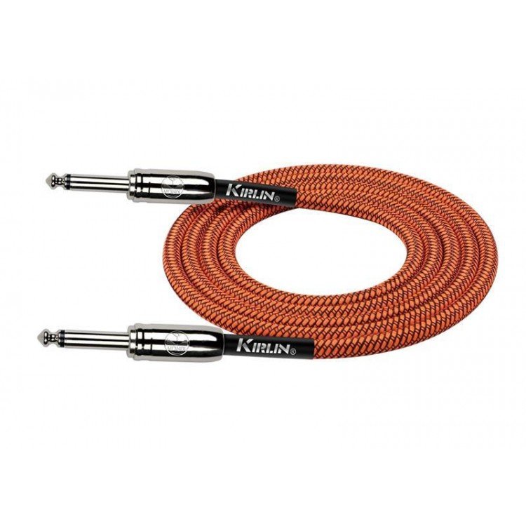 Cable instrumento 6,3 mono tela naranja 3 m Kirlin - Espacio música
