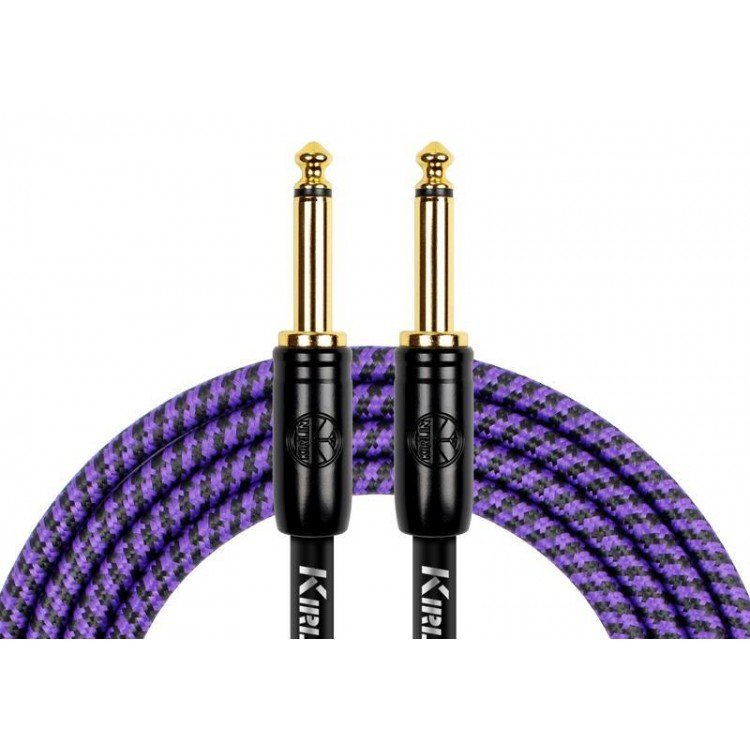 Cable instrumento 6,3 mono tela púrpura 3 m Premium Kirlin - Espacio música